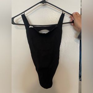 Out From Under for Urban Outfitters ribbed tank top bodysuit with open back